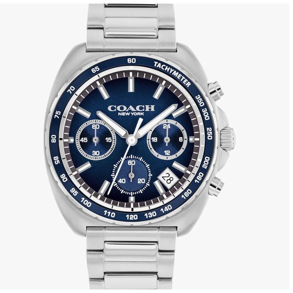Coach Charter Men's Chronograph Quartz Watch – 39 mm Stainless Steel Case NWT - Picture 3 of 8